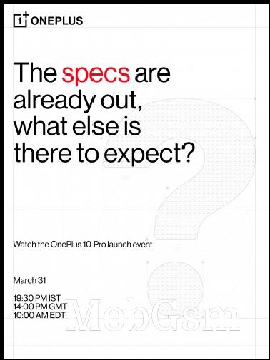 OnePlus 10 Pro global launch event poster