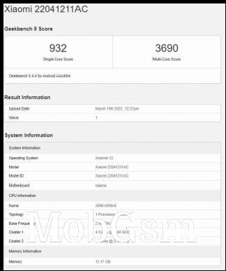 Redmi K50 Pro and K50 Pro+ Geekbench listings