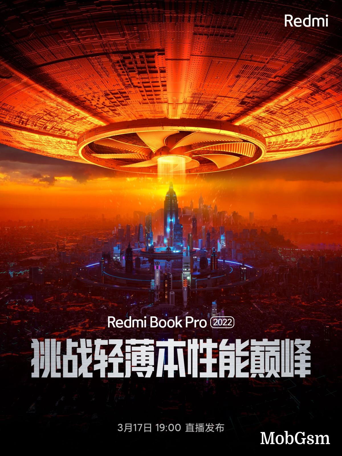 RedmiBook Pro 2022 arrives March 17 powered by Intel Core Gen 12 CPUs