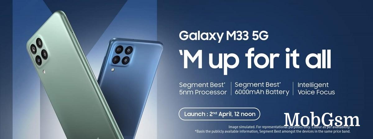 Samsung Galaxy M33 is launching in India on April 2