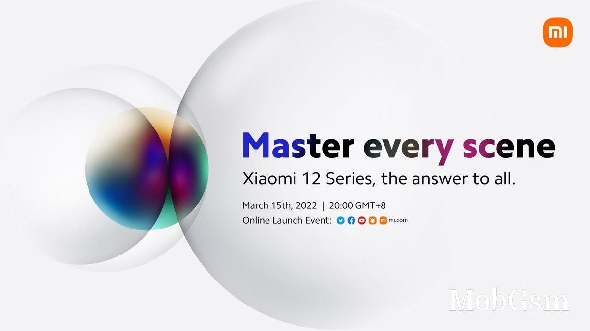 Xiaomi 12 series global launch scheduled for March 15