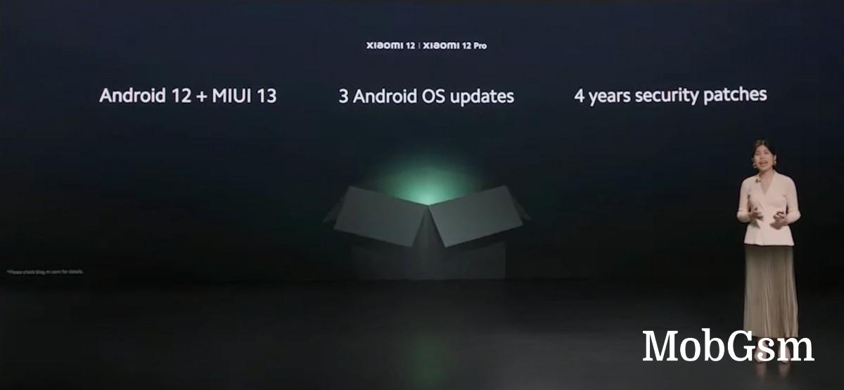 Xiaomi 12 and 12 Pro are getting 3 OS updates, 4 years of security patches