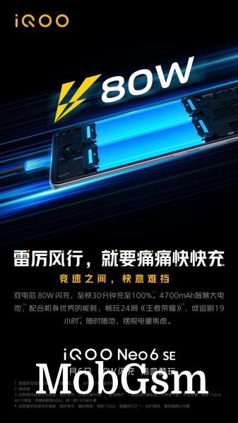 iQOO Neo6 SE's battery size confirmed