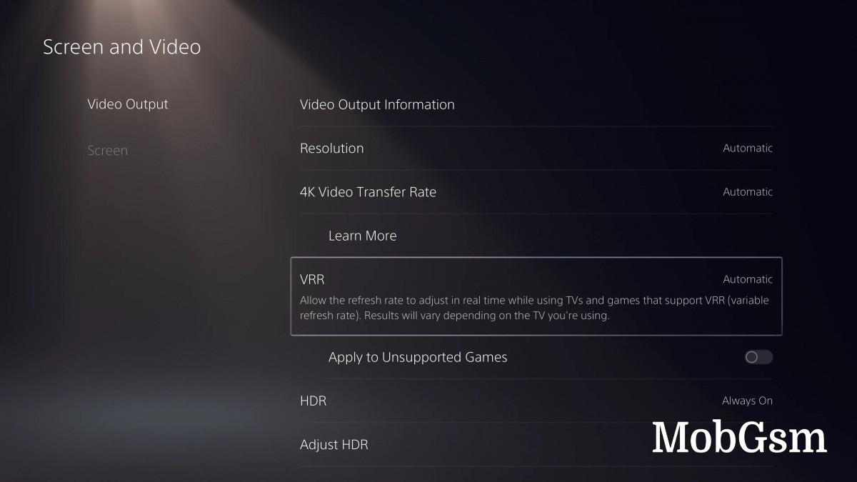 Sony PlayStation 5 gets variable refresh rate support