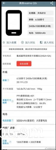 Leaked specs: Realme Q5i