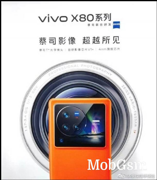 vivo X80 series leaked poster