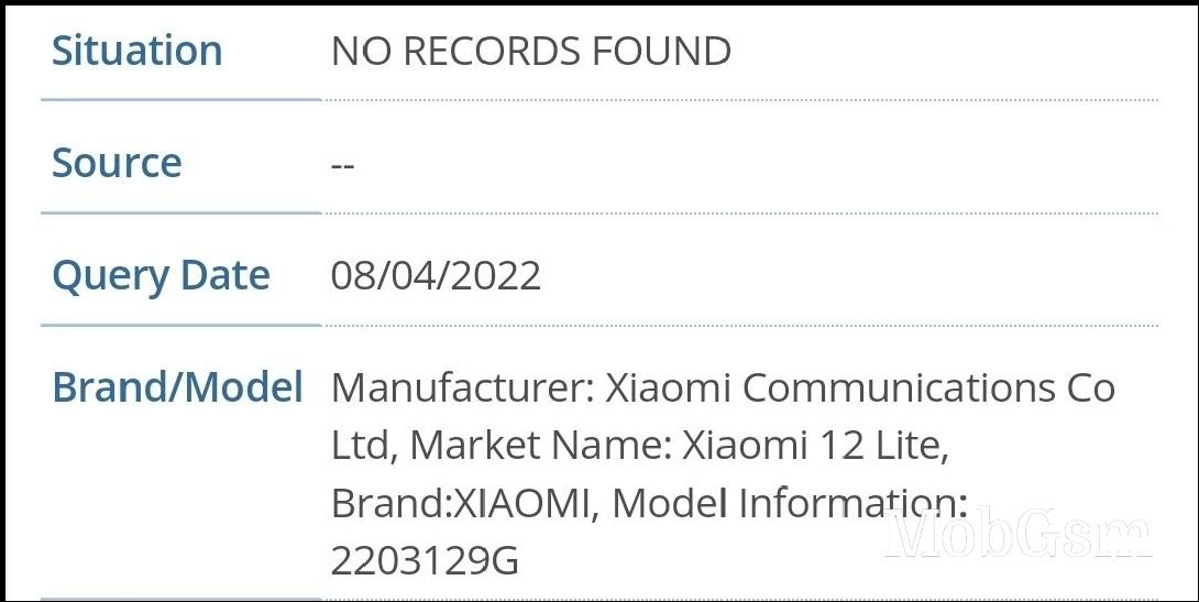 FCC reveals Xiaomi 12 Lite details as launch nears