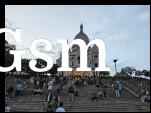 Montmartre at the Sacre-Coeur at dusk