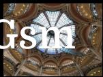 Opera Garnier and the dome inside the Galeries Lafayette Haussmann