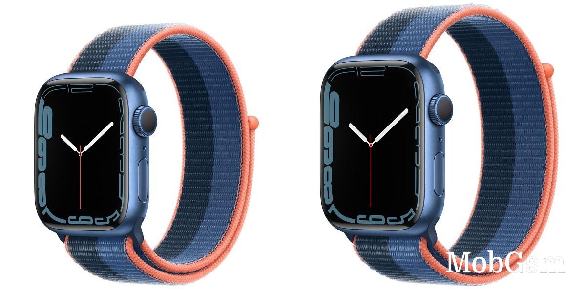 The current Apple Watch 7 series comes in 41mm and 45mm sizes