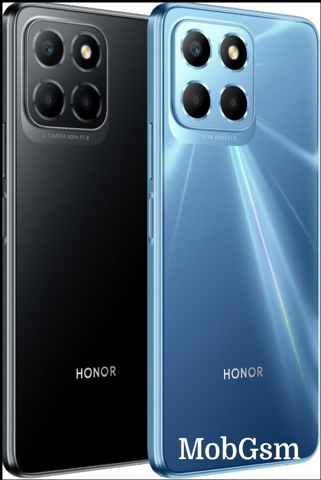 Honor X8 5G in Midnight Black and Ocean Blue