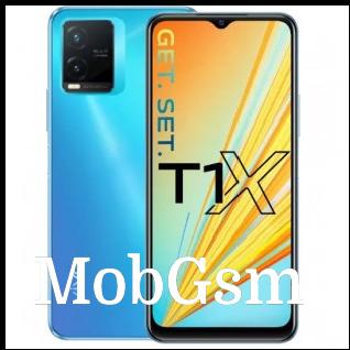 vivo T1x in black and blue