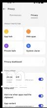 Privacy and security settings and dashboard - ColorOS 13 review