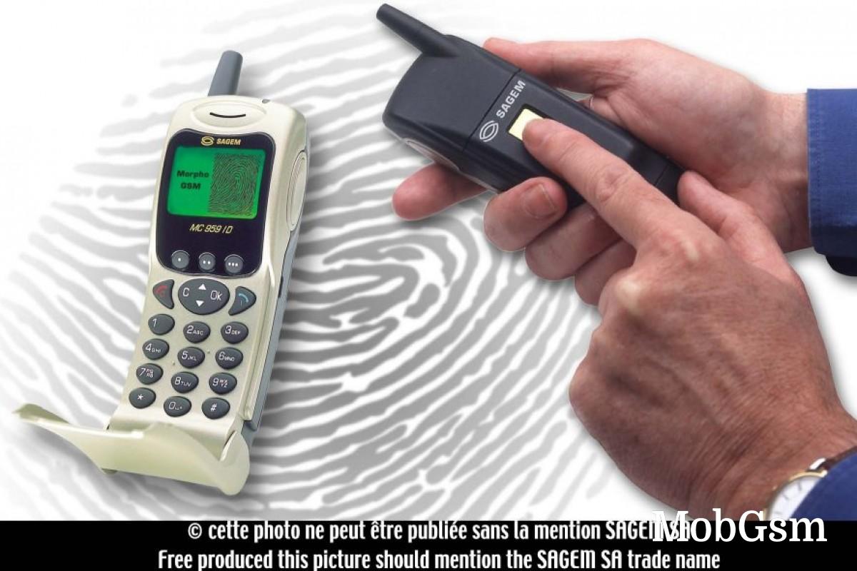 Possibly the first phone with a fingerprint reader, the Sagem MC 959 ID