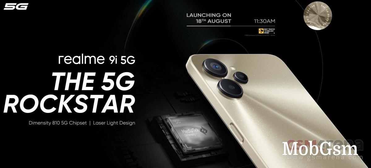 Realme 9i 5G is coming on August 18, design and specs revealed