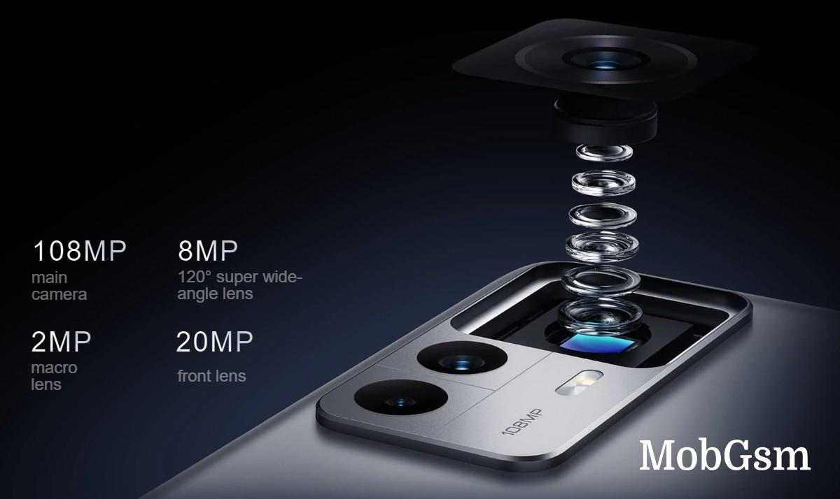  108MP main, 8MP 120° ultra wide and 2MP macro cameras (+20MP on the front)