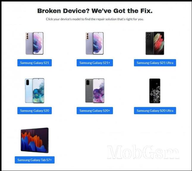 Devices covered by Samsung and iFixit