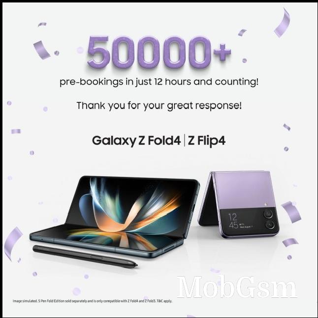 Samsung India celebrates 50,000 pre-bookings for Z Fold4 and Z Flip4 (combined) in just 12 hours