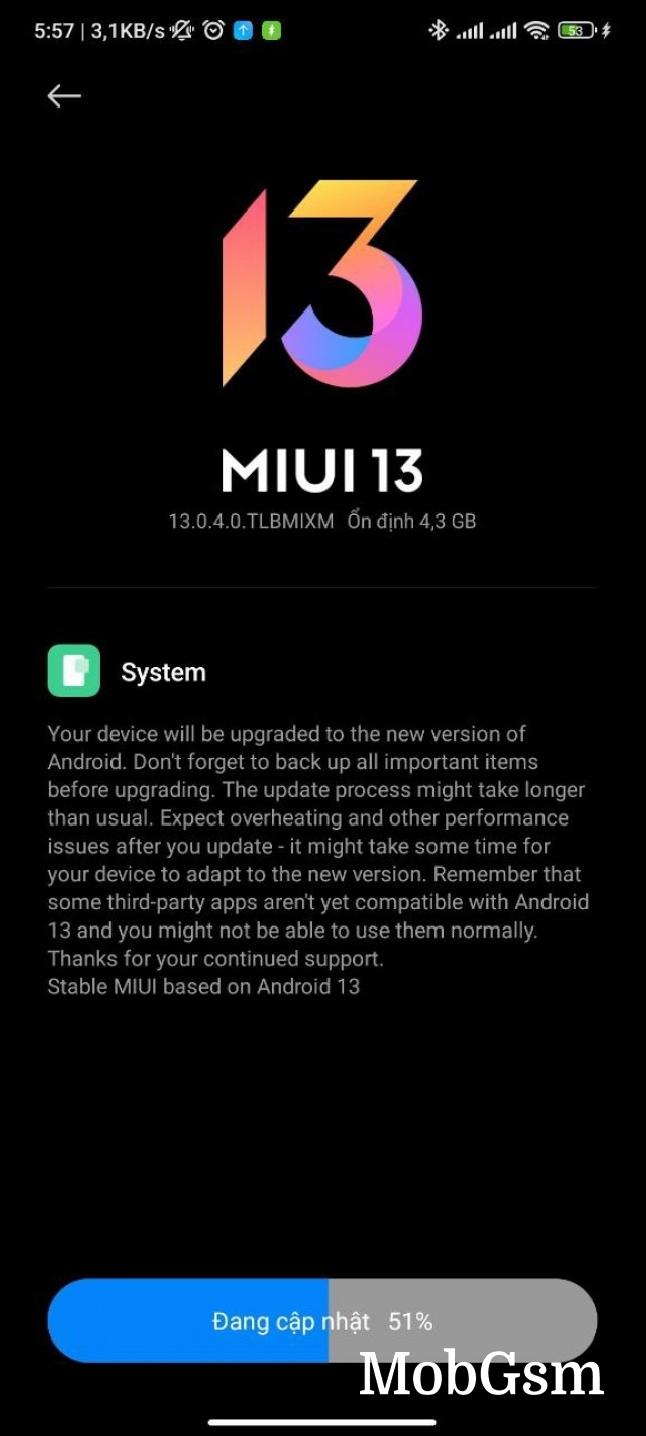 MIUI 13 on Android 13 for Xiaomi 12