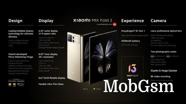 Mix Fold 2 key specs