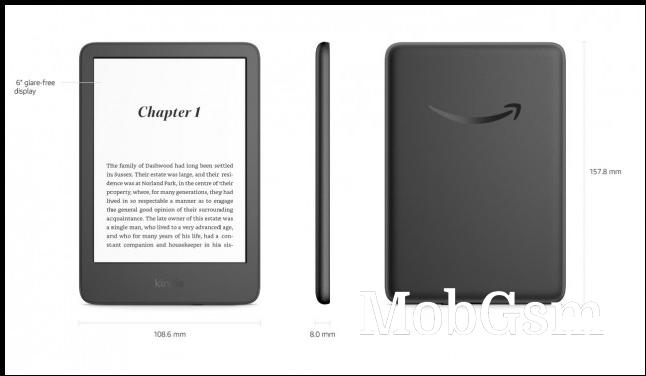 Amazon Kindle 11-gen dimensions