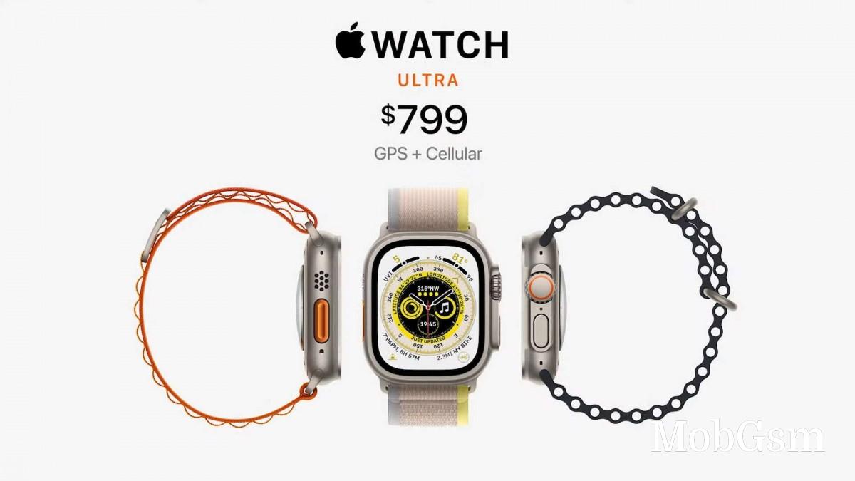 Apple Watch Ultra has 49mm display for $799, Watch  Series 8 and new SE also official 