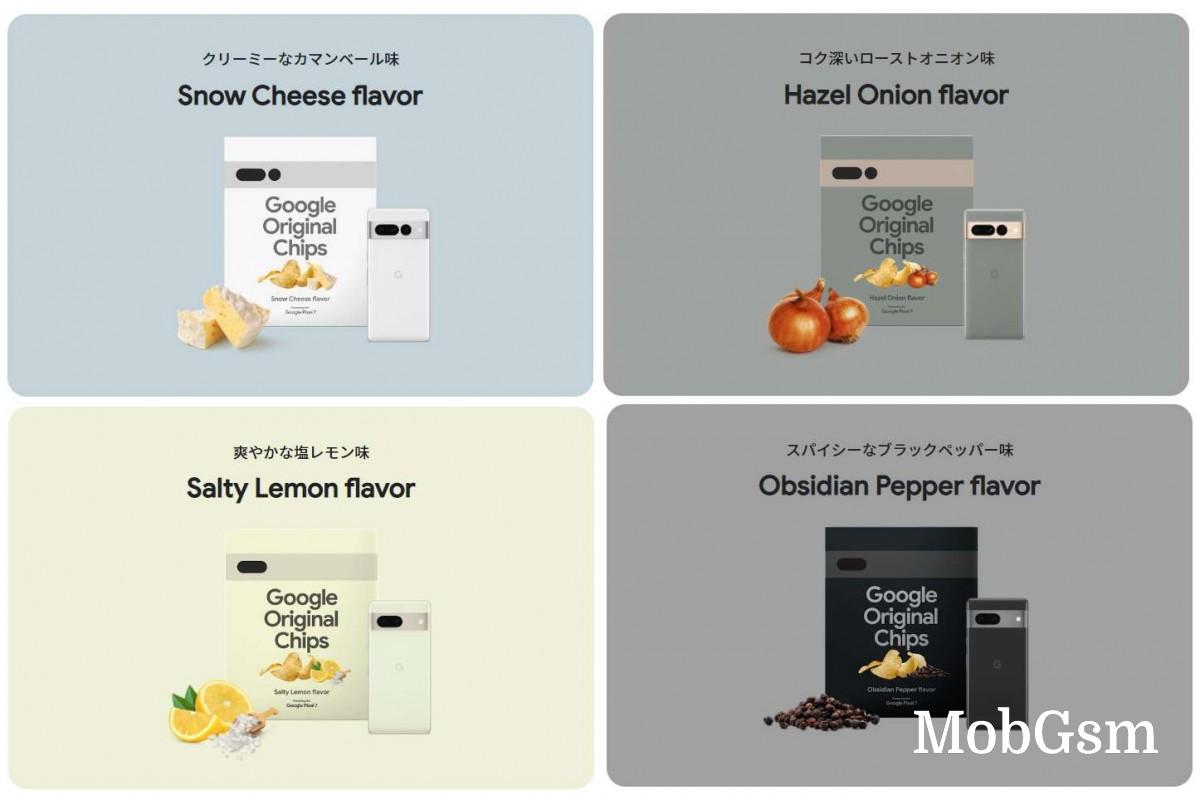 Google teases Pixel 7 colors with weirdly delicious chips in Japan