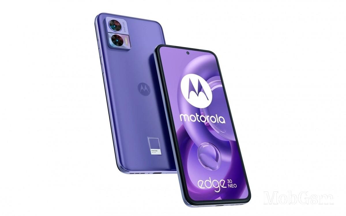 New Moto Edge 30 Neo render confirms name, Very Peri color