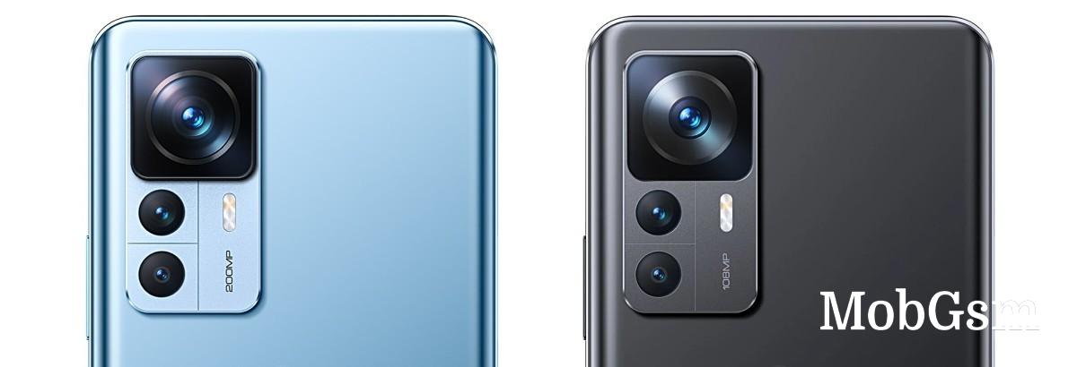 The Xiaomi 12T Pro (left) and 12T (right) differ mainly in the choice of chipset and main camera