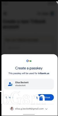 Creating a passkey