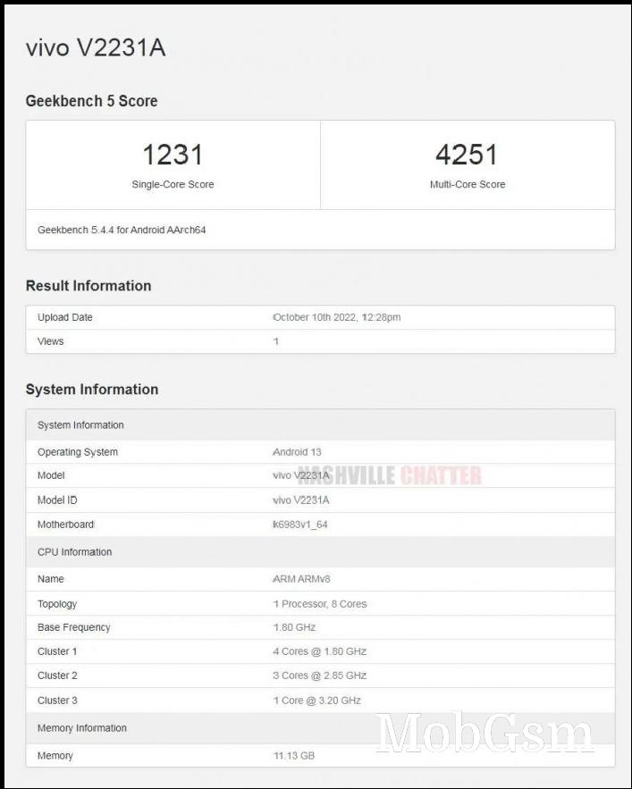 iqoo neo 6 geekbench