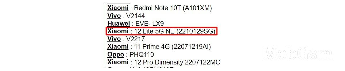 Xiaomi 12 Lite 5G NE is on the way as a rebranded Civi 2 for international markets