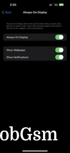 iOS 16.2 Beta 3 AOD options