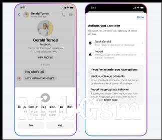 Safety features on Messenger and Instagram Direct