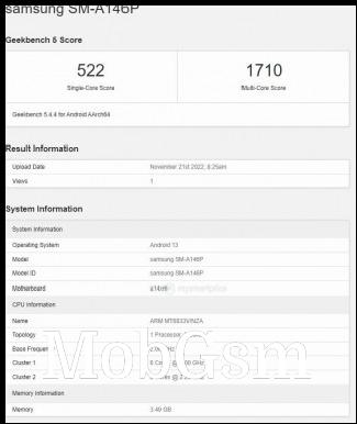 Samsung Galaxy A14 5G with Dimensity 700