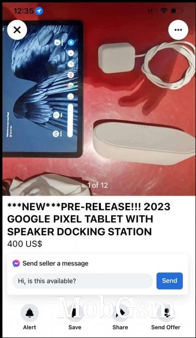 Google Pixel Tablet 2023 on Facebook Marketplace