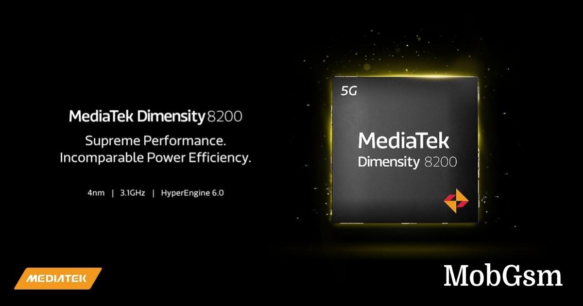 Mediatek Dimensity 8200 is official with 3.1 GHz CPU and ray tracing