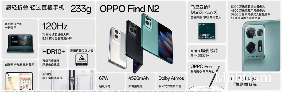 Oppo Find N2 is thinner, lighter and with better screens, the Find N2 Flip is going global