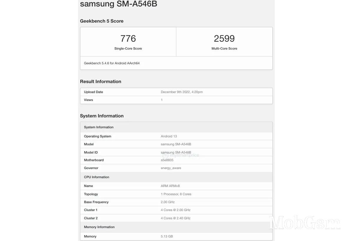 Samsung Galaxy A54 5G and F04s spotted on Geekbench