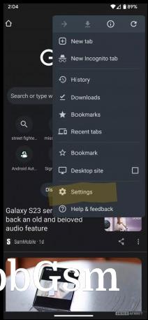 Chrome for Android screenshots