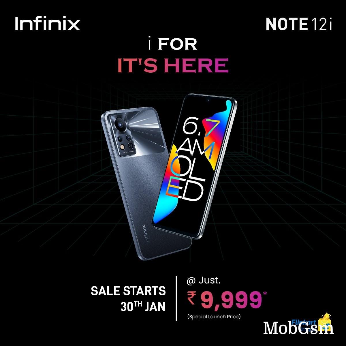Infinix brings Note 12i to India, sale begins on January 30