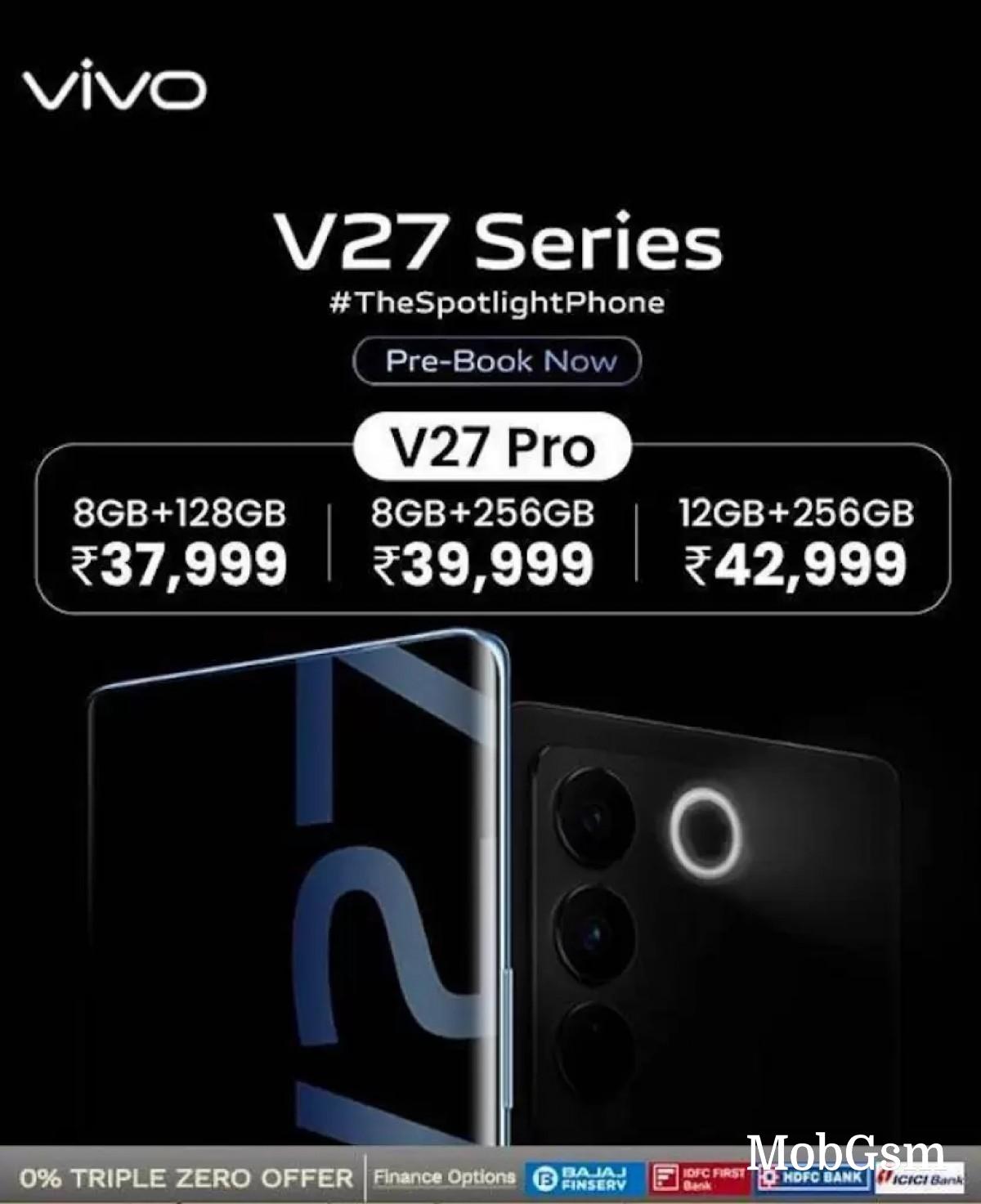 vivo V27 Pro prices and specs leak ahead of launch