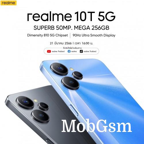 Realme 10T 5G is coming on March 21, key specs and design revealed