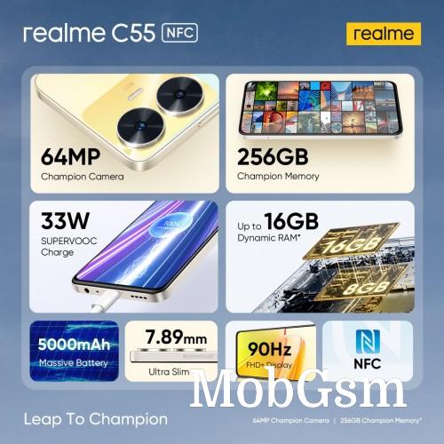 Realme C55 with Apple