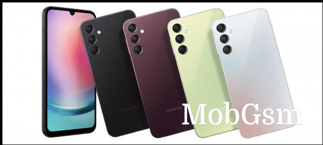 Galaxy A24 in its four official colors