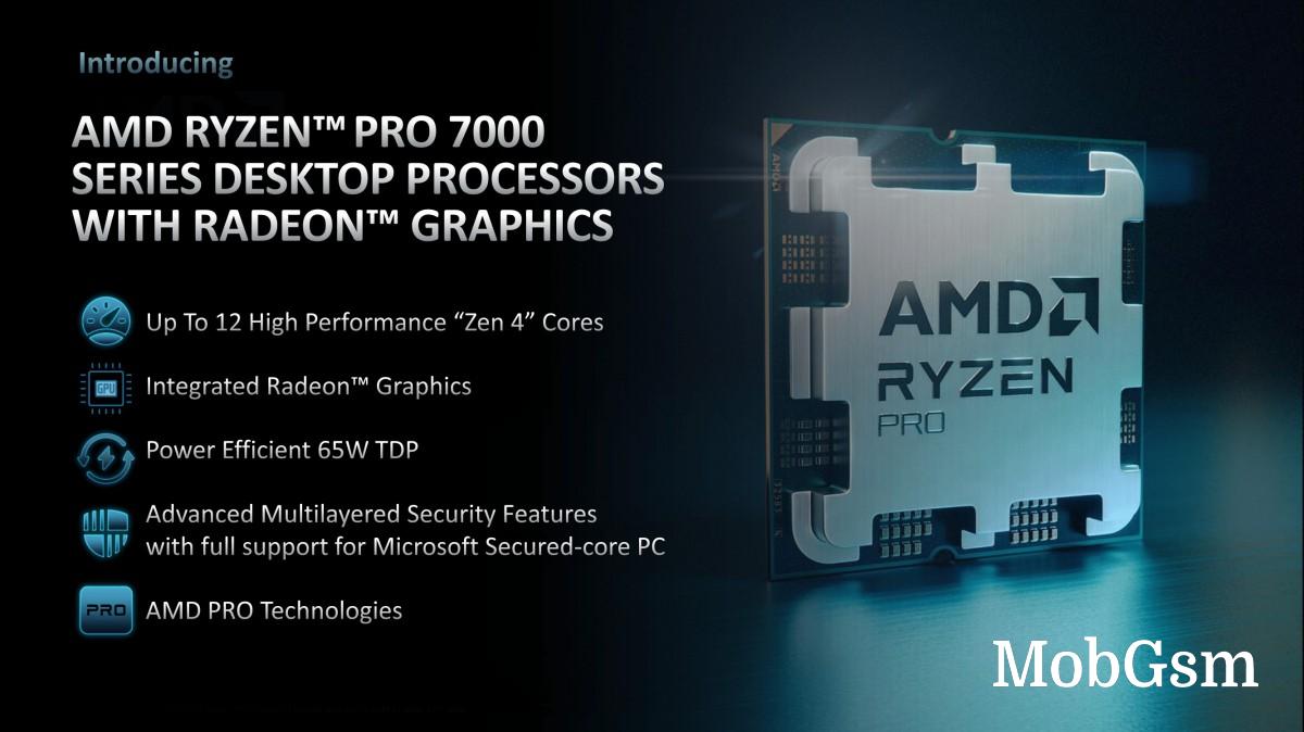 AMD Ryzen PRO 7000 series chips for business PCs and laptops announced