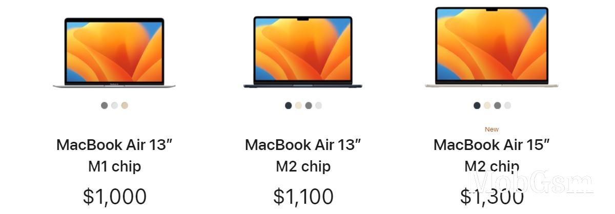 The price of the smaller MacBook Air 13