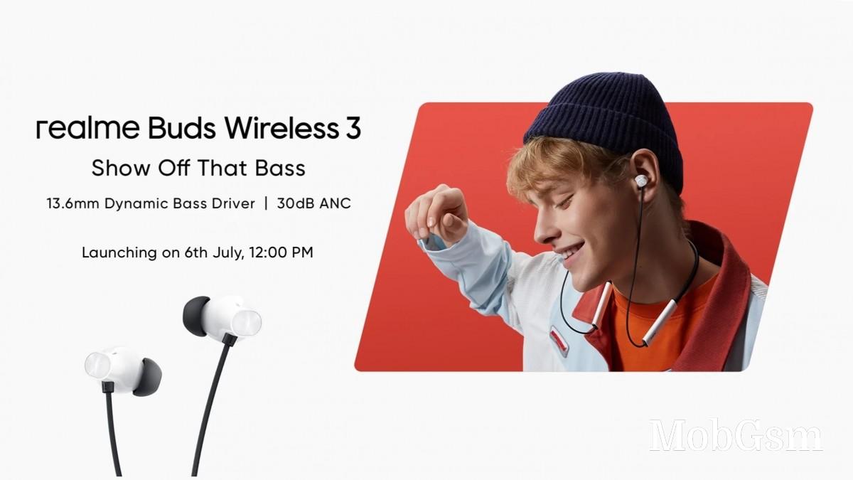 Realme Buds Wireless 3 coming on July 6, design and specs revealed