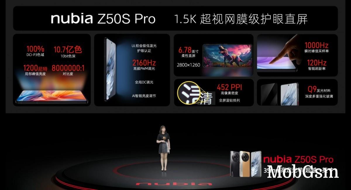 nubia Z50S Pro goes official with 35mm lens, Snapdragon 8+ Gen 2 chipset