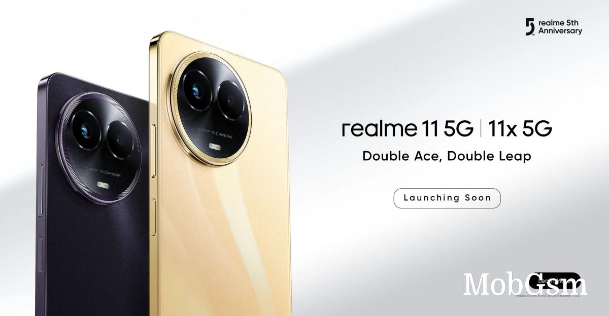 Realme 11 5G and Realme 11X 5G launching soon in India